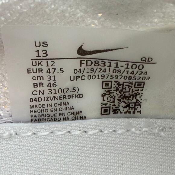 Nike Air Zoom Alphafly Next% 3 White Purple Running Shoes Men's 13 FD8311-100 - Picture 8 of 8